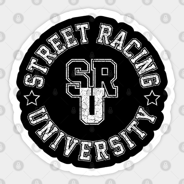 Street Racing University Sticker by cowyark rubbark